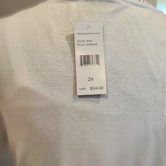 NWT 2X Rafaella White 100% Cotton Knit Top - Picture 11 of 13